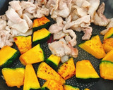 豚肉とかぼちゃのオイスター炒め作り方5写真