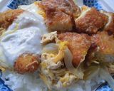 頭大盛りのチキンカツ丼♪作り方6写真
