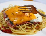 チーズベーコンエッグのスパゲッティ作り方12写真