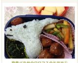恐竜♫パラサウロロフスのお弁当①作り方4写真
