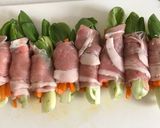 ミニ青梗菜と人参の豚肉巻き作り方4写真