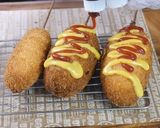 韓国 新大久保で人気 チーズハットグ作り方14写真