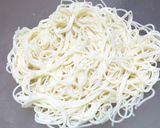 なすと挽肉と素麺の炒め物(チャンプル風)作り方1写真