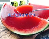 小玉スイカで丸ごとスイカゼリー(動画有)作り方1写真