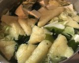 キャベツと豆腐の具沢山味噌汁作り方4写真