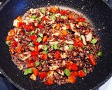オイマヨポンで簡単味付け！アジアン肉飯作り方7写真
