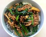 肉ニラ餡掛け丼作り方14写真