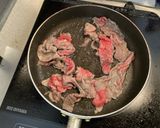 月見すき焼き風うどん作り方2写真