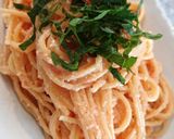 我が家の簡単！たっぷり明太子スパゲティー作り方4写真