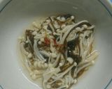 超簡単、えのき茸ともずくの酢の物作り方5写真