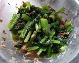 小松菜のサバ缶あえ作り方3写真