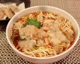 レンジで簡単！おいしい鶏ワンタンラーメン作り方5写真