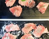 調味料不要☆鶏もも肉のサルティンボッカ！作り方3写真