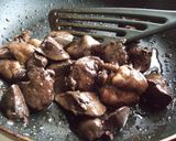 鶏レバーの カラメルソテー作り方6写真