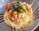ツナにんにくトマトそうめん!1人ランチ!作り方4写真