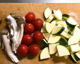 夏野菜で！生ハムとズッキーニのパスタ作り方2写真