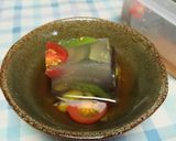 夏野菜の寒天寄せ作り方4写真
