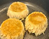 簡単☆節約おつまみ副菜に♪えのきステーキ大葉のせ作り方3写真