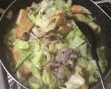 節約！豚肉と絹揚げとキャベツのシンプル煮作り方5写真