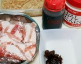 豚バラ薄切り肉で♪簡単！チャーシュー風作り方1写真