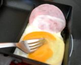 朝ごはん、お弁当に最適！ハムエッグ作り方2写真