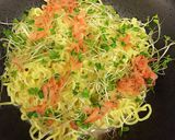 小エビとスプラウトの塩とんこつ麺作り方4写真