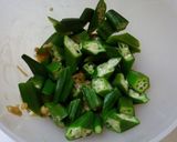 なめ茸オクラのからし磯辺和え作り方4写真