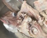 鯛のあら炊き！ごぼうと卵の付け合わせ作り方1写真