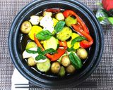 鶏肉と夏野菜のアヒージョ作り方5写真