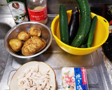 きゅうりとなすと鶏むね肉のさっぱり炒め作り方1写真
