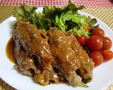 ★こま切れ肉で＊豚肉の豆苗巻き甘辛煮＊♪作り方9写真
