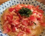 トマトとツナのピリ辛出汁そうめん作り方3写真