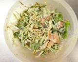 水菜とカニカマの胡麻マヨサラダ作り方3写真