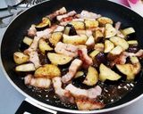 簡単☆豚バラ肉となすの黒酢炒め煮作り方6写真