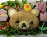 稲荷でリラックマのお弁当（キャラ弁）作り方7写真