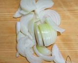 豚肉とアスパラと玉ネギの梅だれ炒め作り方1写真