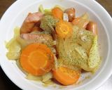人参をとうがらし醤油液につけ、蒸し焼きに作り方5写真