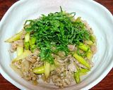 豚肉とアスパラと玉ネギの梅だれ炒め作り方9写真