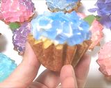 キラキラかわいい＊紫陽花カップケーキ作り方16写真