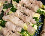 ふんわり！なすと豆苗の豚肉巻き作り方5写真