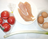 鶏ささみトマトの中華風卵スープ♪簡単作り方1写真