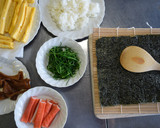山形の伝統野菜 オカヒジキののり巻き作り方3写真