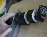 山形の伝統野菜 オカヒジキののり巻き作り方7写真