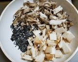 市販キノコ、野菜の油炒め・つる豆、紫蘇作り方1写真