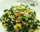 ほうれん草ベーコン with 豆腐そぼろ作り方6写真