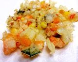 サクサク簡単☆3色の彩り☆野菜かき揚げ作り方5写真