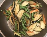 簡単冷やしぶっかけ蕎麦・茄子いんげん入り作り方3写真