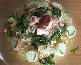 梅じそチキンの冷やし塩ラーメン作り方2写真