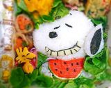 『スヌーピーとスイカ♡』夏弁当♡おにぎり作り方12写真
