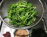 豆苗 ツナ 海苔 梅干し作り方1写真